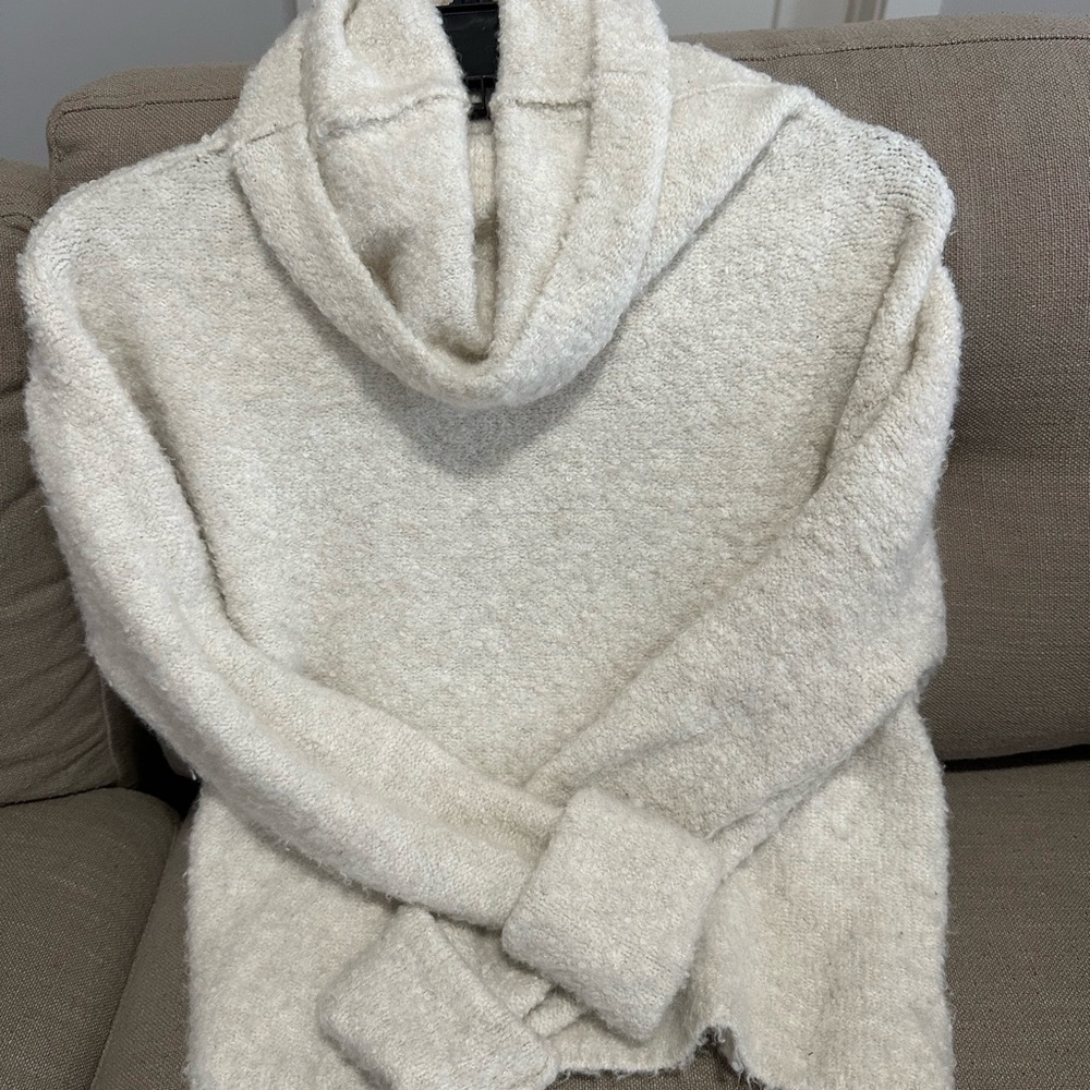 Free People Cropped Cowl Neck Sweater